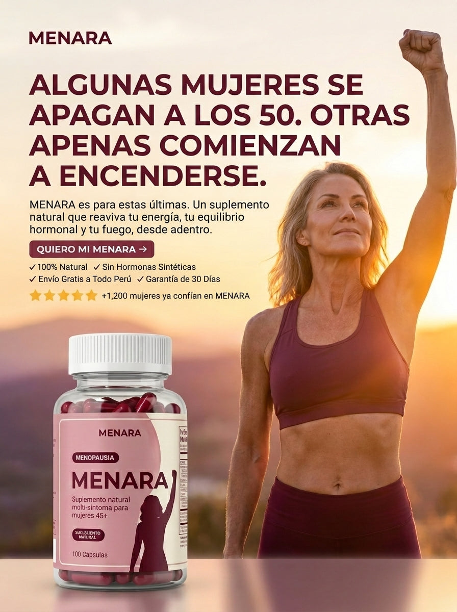 Menara® | Suplemento Natural para la Menopausia (100 Cápsulas)